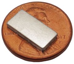 1/2" x 1/4" x 1/16" Block - Neodymium Magnet
