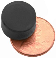 1/2" x 1/4" Disc - Rubber Coated - Neodymium Magnet