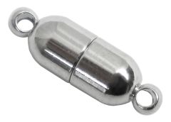 Pill Shaped - Magnetic Jewelry Clasps - Silver