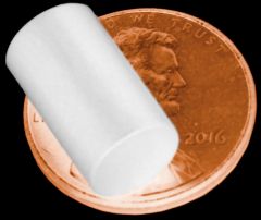 1/4" x 1/2" Cylinders - Plastic Coated - White - Neodymium Magnet