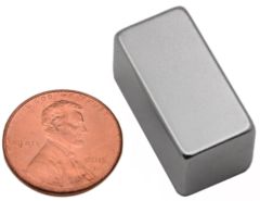 1" x 1/2" x 1/2" Block - Neodymium Magnet