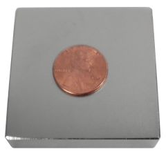 2" x 2" x 1/2" Block - Neodymium Magnet