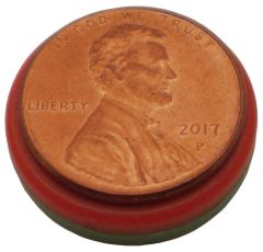 3/4"x 1/8" Disc - Red & Green Plastic Coated