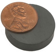 1" X 1/4" Ceramic Disc - Ceramic/Ferrite Magnet 