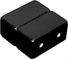 12mm x 6mm x 6mm Blocks - Magnetic DOUBLE Jewelry Clasps - Black - Neodymium Magnet