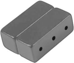 16mm x 6mm x 6mm Blocks - Magnetic TRIPLE Jewelry Clasps - Silve