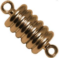 Ribbed - Magnetic Jewelry Clasps - Gold - Neodymium Magnet