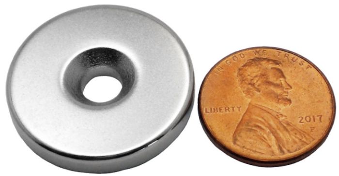 Tåre Akkumulering George Bernard 1" x 3/16" Countersunk Ring - Neodymium Rare Earth Magnet <ul><li>2 magnets</li><li>Pull  Force: 24.5 pounds per magnet</li><li>SKU# M1x316CSR</li></ul>