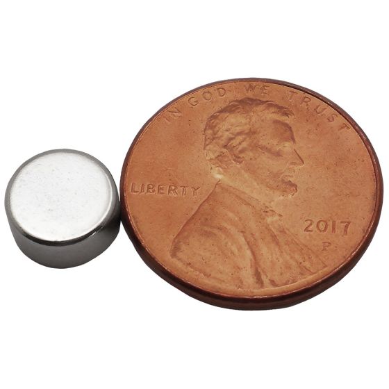 Wholesale 8mm X 5mm Disc Round Neodymium Magnets – N48 Rare-Earth, Strong, Nickel Plated (10-Pack Or More)