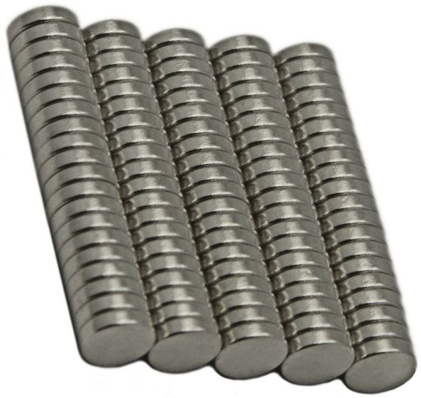10PC 4mm X 3mm Neodymium Magnets – N35 Grade, Strong Permanent Cylinder Magnets – 4mm OD X 3mm Thick