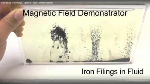 Lines of Force Demonstration - Magnets & Iron Filings