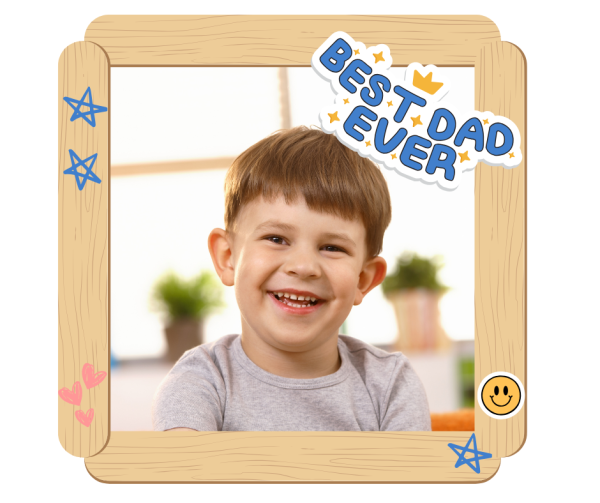 DIY “Best Dad Ever” Photo Magnet Frame