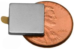 1/2" x 1/2" x 1/16" Block Magnets - Adhesive Backed - Neodymium Magnets