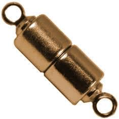 Cylinder Shaped - Magnetic Jewelry Clasps - Gold